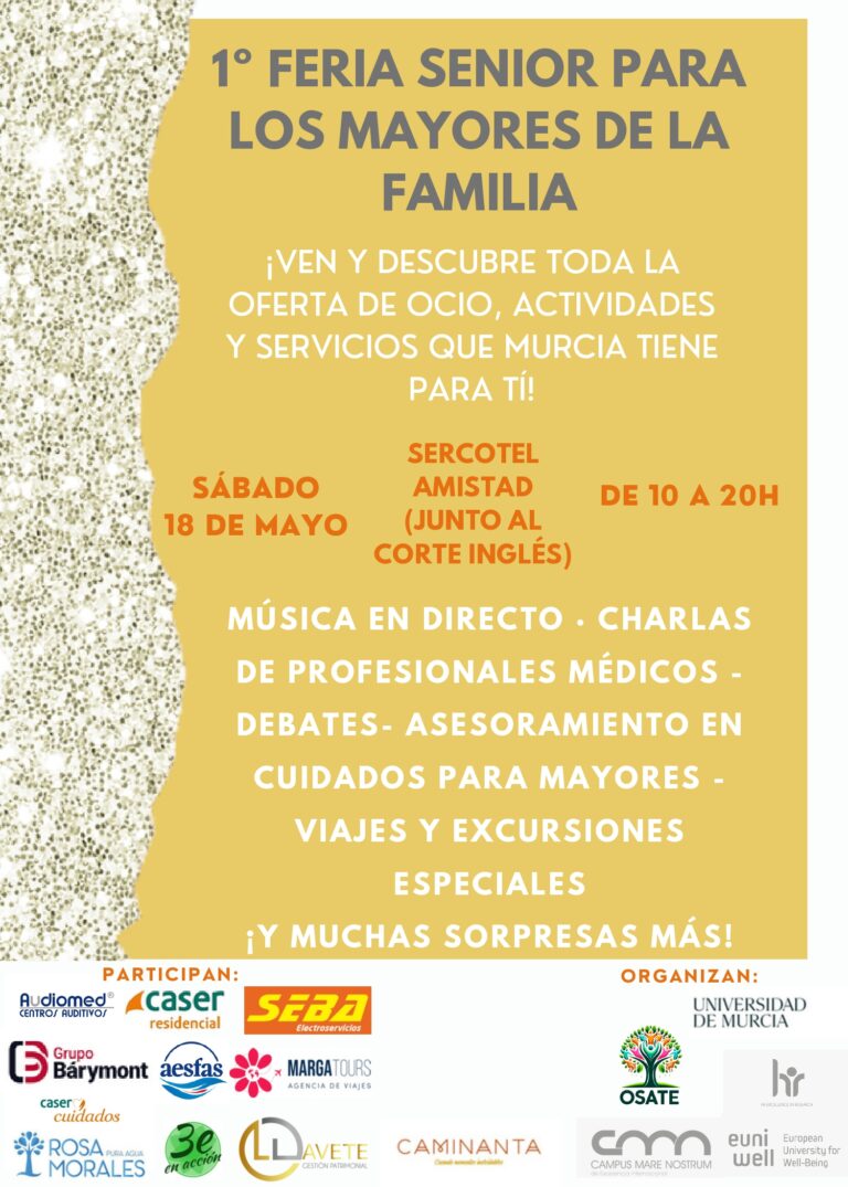 La primera feria senior se celebra en la Región de Murcia